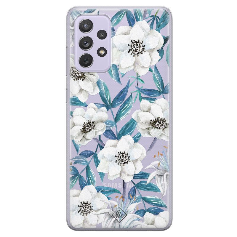 Casimoda Samsung Galaxy A72 transparant hoesje - Touch of flowers