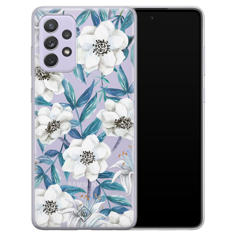 Casimoda Samsung Galaxy A72 transparant hoesje - Touch of flowers