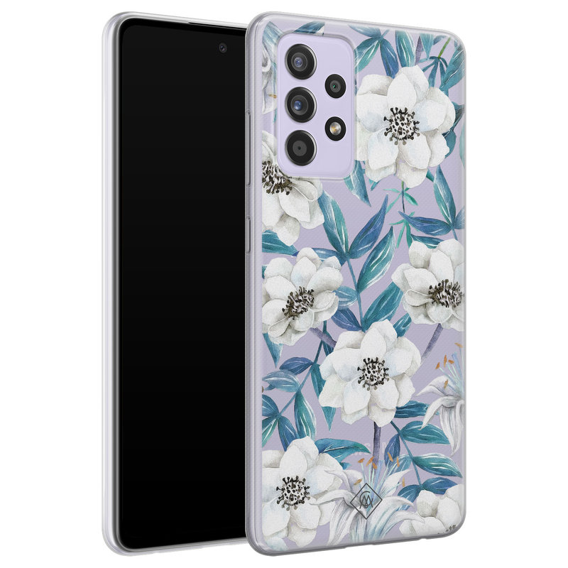 Casimoda Samsung Galaxy A72 transparant hoesje - Touch of flowers