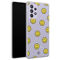 Casimoda Samsung Galaxy A72 transparant hoesje - Smileys