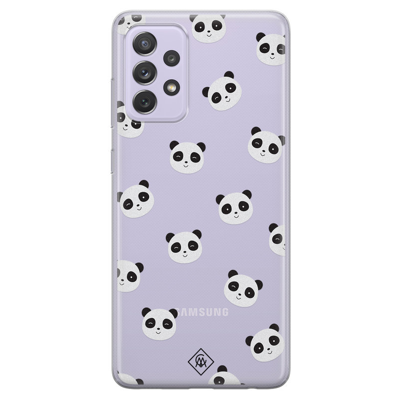 Casimoda Samsung Galaxy A72 transparant hoesje - Panda