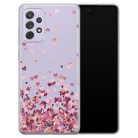 Casimoda Samsung Galaxy A72 transparant hoesje - Falling hearts