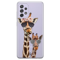 Casimoda Samsung Galaxy A72 transparant hoesje - Giraffe