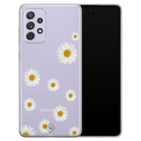 Casimoda Samsung Galaxy A72 transparant hoesje - Daisies