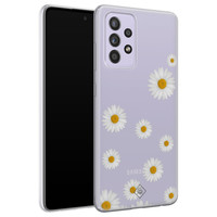 Casimoda Samsung Galaxy A72 transparant hoesje - Daisies