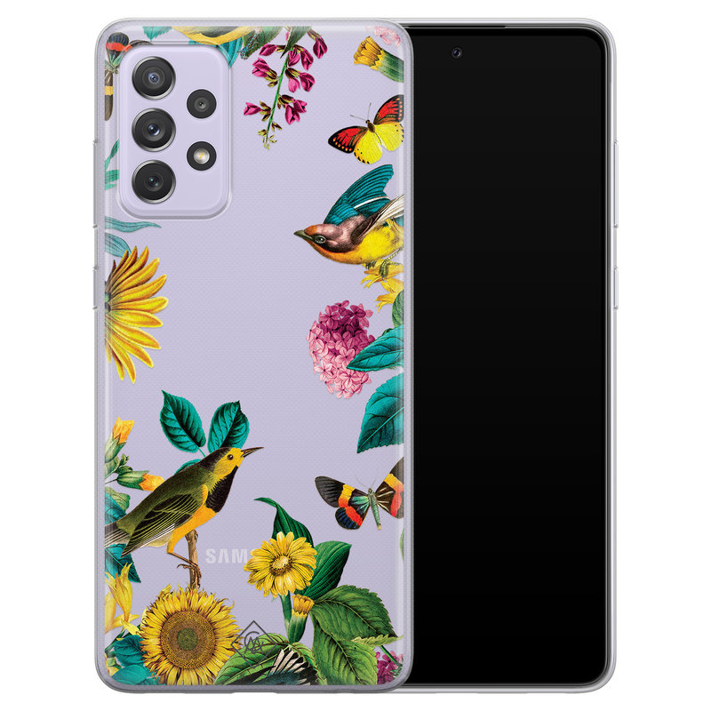 Casimoda Samsung Galaxy A72 transparant hoesje - Sunflowers