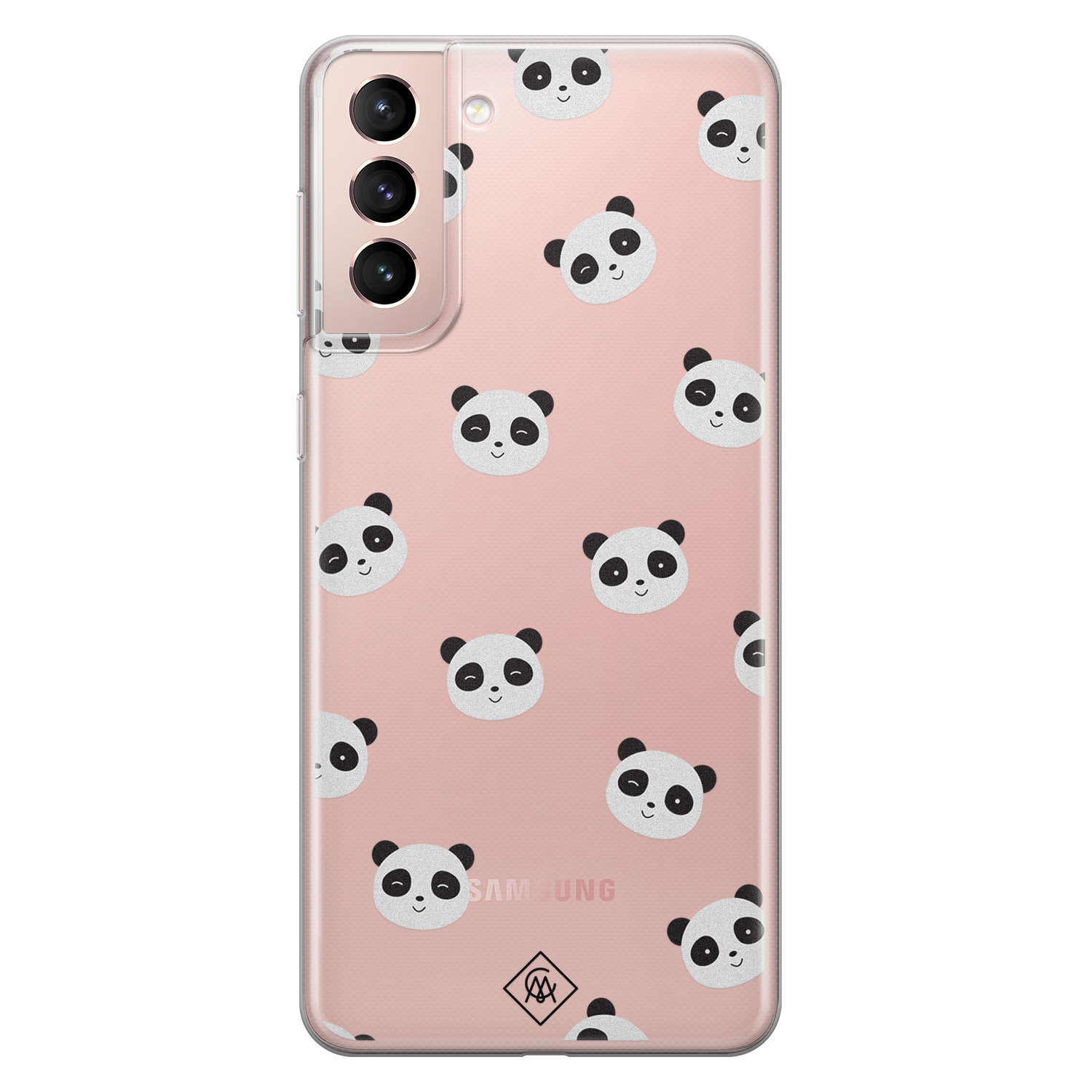 Samsung Galaxy S21 transparant hoesje - Panda