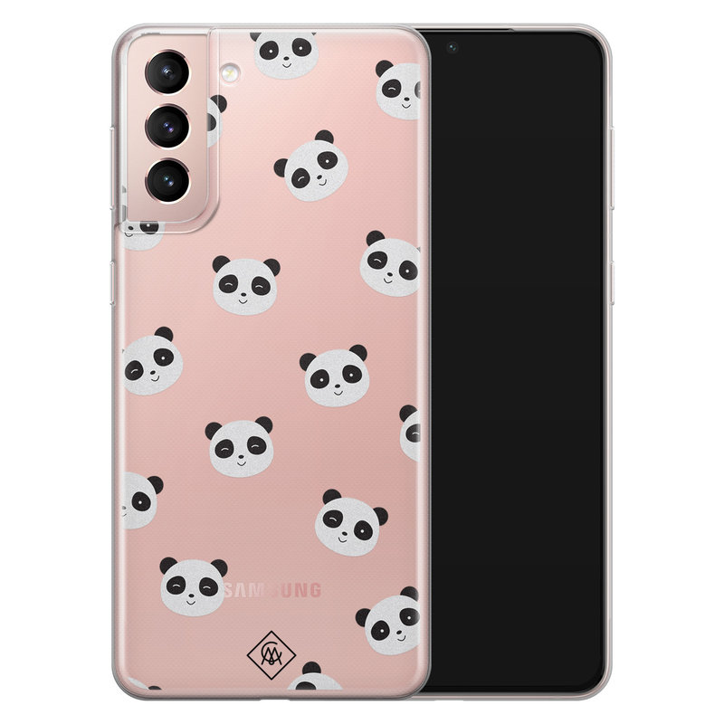 Casimoda Samsung Galaxy S21 transparant hoesje - Panda