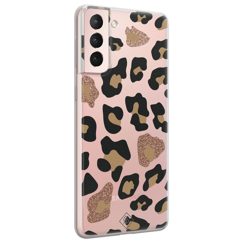 Casimoda Samsung Galaxy S21 transparant hoesje - Luipaard