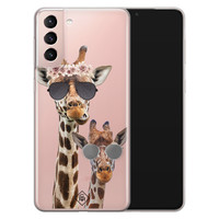 Casimoda Samsung Galaxy S21 transparant hoesje - Giraffe