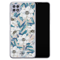 Casimoda Samsung Galaxy A22 5G siliconen telefoonhoesje - Touch of flowers