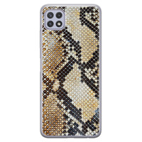 Casimoda Samsung Galaxy A22 5G siliconen hoesje - Golden snake