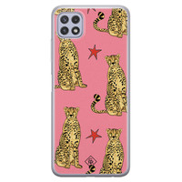 Casimoda Samsung Galaxy A22 5G siliconen hoesje - The pink leopard