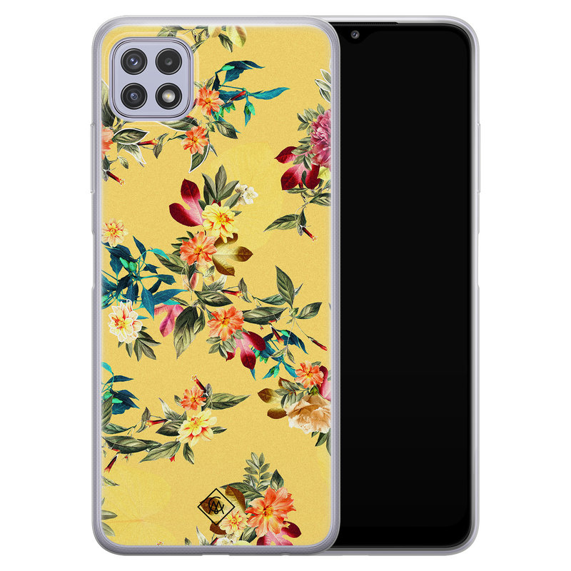 Casimoda Samsung Galaxy A22 5G siliconen hoesje - Floral days