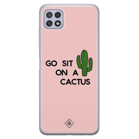 Casimoda Samsung Galaxy A22 5G siliconen hoesje - Go sit on a cactus