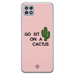 Casimoda Samsung Galaxy A22 5G siliconen hoesje - Go sit on a cactus