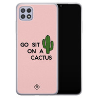 Casimoda Samsung Galaxy A22 5G siliconen hoesje - Go sit on a cactus