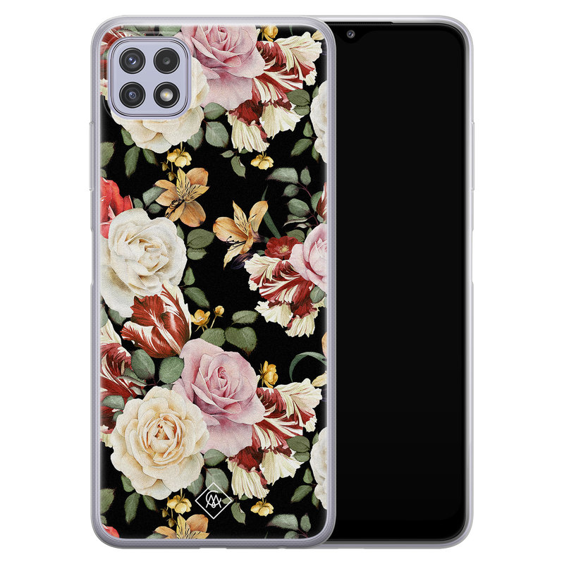 Casimoda Samsung Galaxy A22 5G siliconen hoesje - Flowerpower