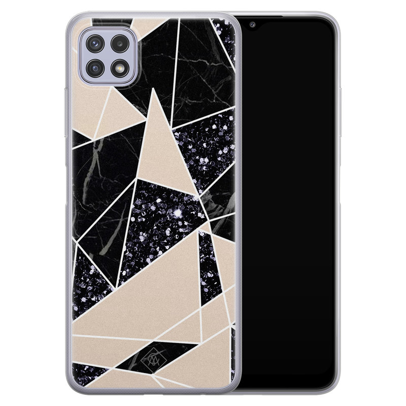 Casimoda Samsung Galaxy A22 5G siliconen telefoonhoesje - Abstract painted