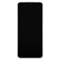 Casimoda Samsung Galaxy A22 5G siliconen hoesje - Marmer zwart