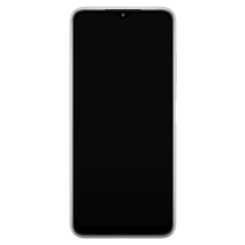 Casimoda Samsung Galaxy A22 5G siliconen hoesje - Marmer zwart