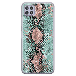 Casimoda Samsung Galaxy A22 5G siliconen hoesje - Snake pastel