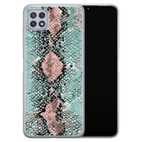 Casimoda Samsung Galaxy A22 5G siliconen hoesje - Snake pastel