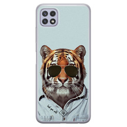 Casimoda Samsung Galaxy A22 5G siliconen hoesje - Tijger wild