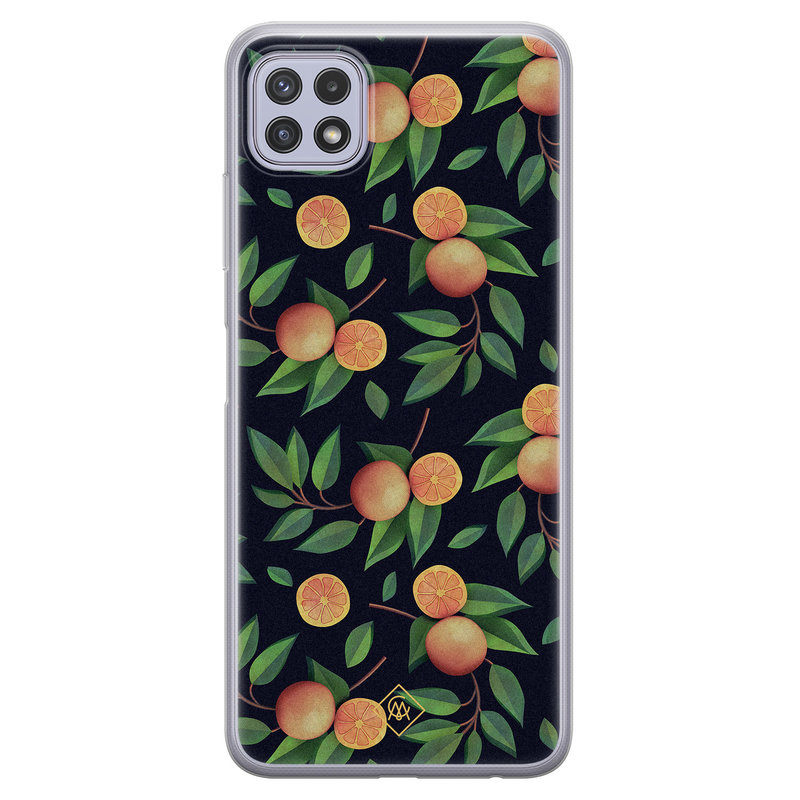 Casimoda Samsung Galaxy A22 5G siliconen hoesje - Orange lemonade