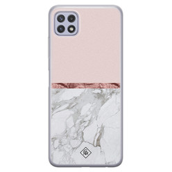 Casimoda Samsung Galaxy A22 5G siliconen hoesje - Rose all day