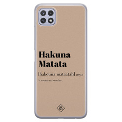 Casimoda Samsung Galaxy A22 5G siliconen hoesje - Hakuna matata