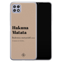 Casimoda Samsung Galaxy A22 5G siliconen hoesje - Hakuna matata