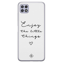 Casimoda Samsung Galaxy A22 5G siliconen hoesje - Enjoy life