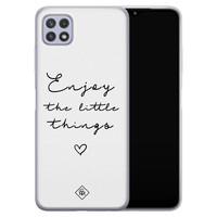 Casimoda Samsung Galaxy A22 5G siliconen hoesje - Enjoy life