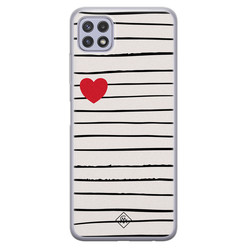 Casimoda Samsung Galaxy A22 5G siliconen hoesje - Heart queen