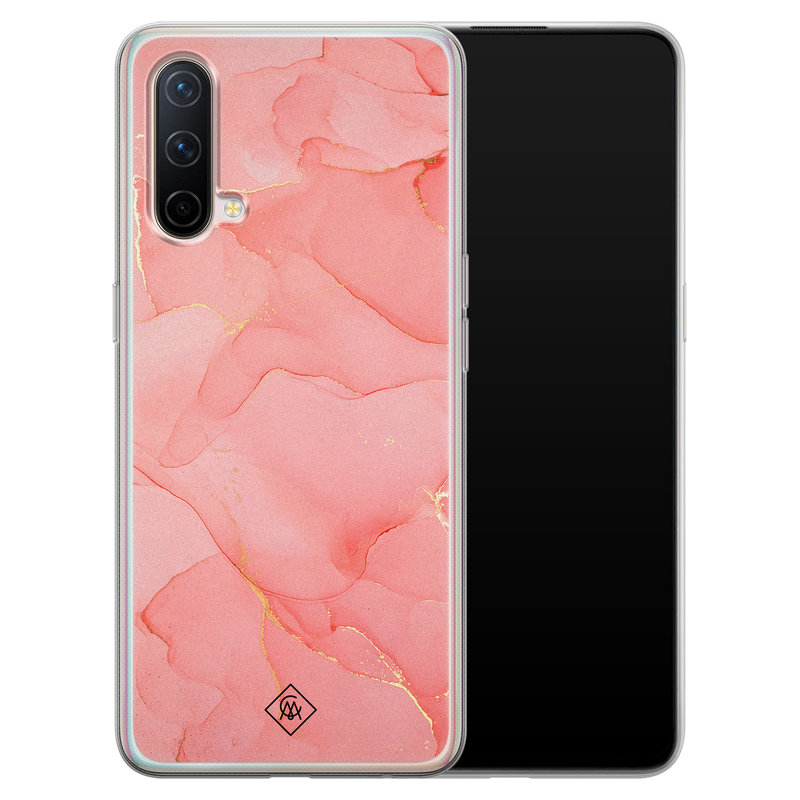 Casimoda OnePlus Nord CE 5G siliconen hoesje - Marmer roze