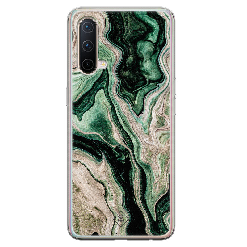 Casimoda OnePlus Nord CE 5G siliconen hoesje - Green waves