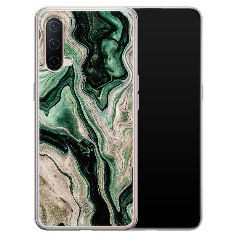 Casimoda OnePlus Nord CE 5G siliconen hoesje - Green waves