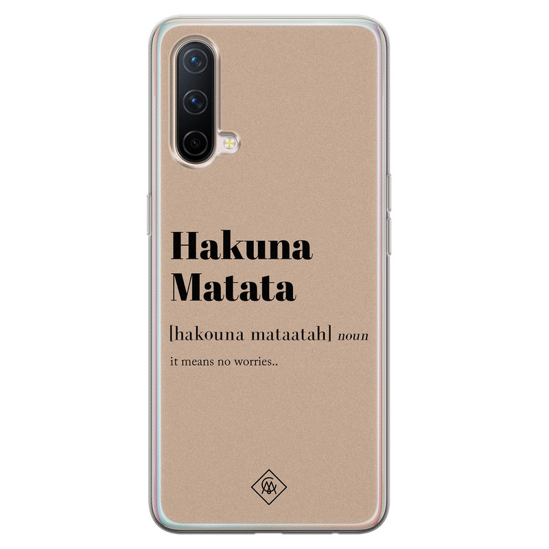 Casimoda OnePlus Nord CE 5G siliconen hoesje - Hakuna matata