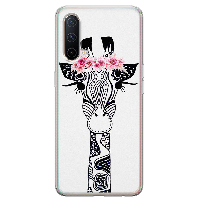 Casimoda OnePlus Nord CE 5G siliconen telefoonhoesje - Giraffe