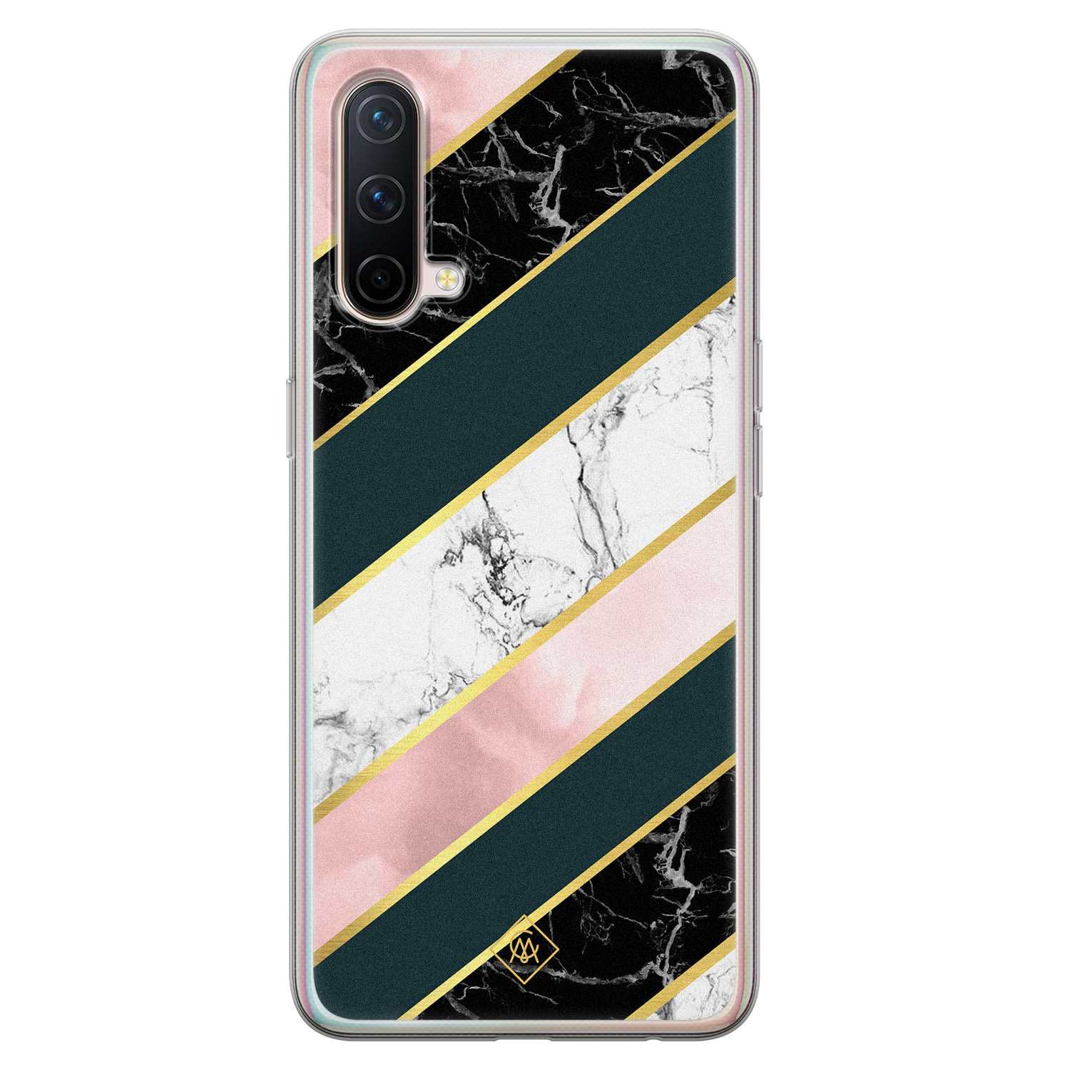 OnePlus Nord CE 5G siliconen hoesje - Marble stripes