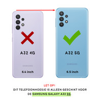 Casimoda Samsung Galaxy A32 5G siliconen hoesje - Marmer roze