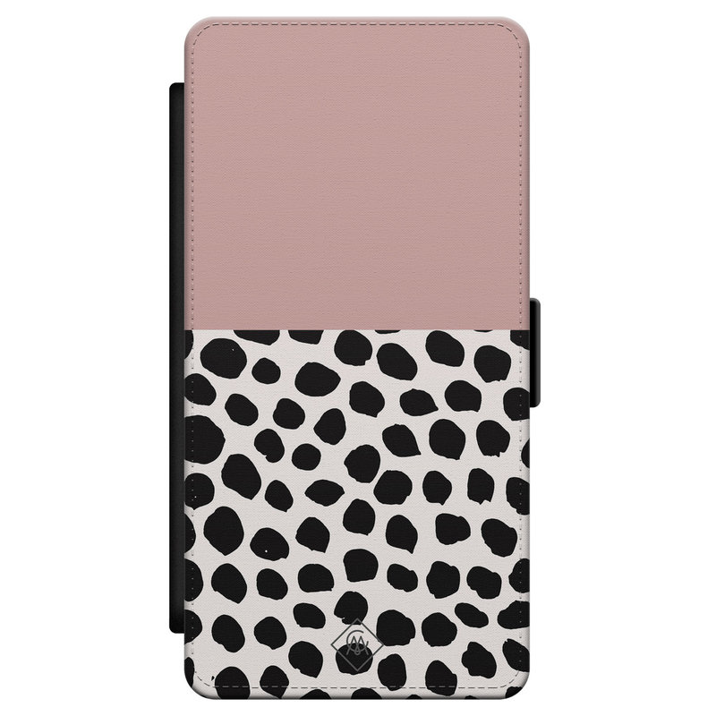 Casimoda Samsung Galaxy S21 flipcase - Pink dots