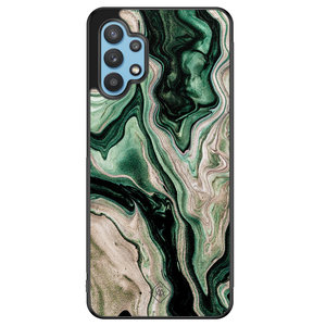 Casimoda Samsung Galaxy A32 5G hoesje - Green waves