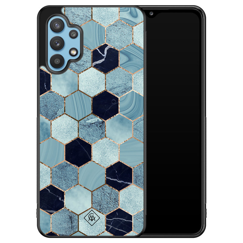 Casimoda Samsung Galaxy A32 5G hoesje - Blue cubes