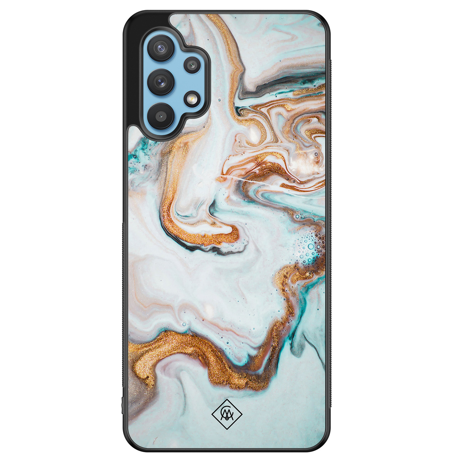 Samsung Galaxy A32 5G hoesje Marmer blauw goud