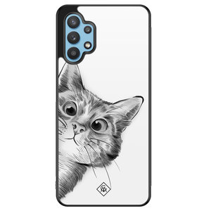 Casimoda Samsung Galaxy A32 5G hoesje - Peekaboo kat