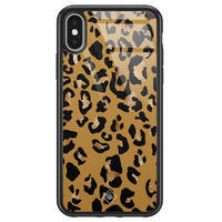 Casimoda iPhone X/XS glazen hardcase - Jungle wildcat