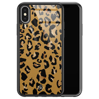 Casimoda iPhone X/XS glazen hardcase - Jungle wildcat