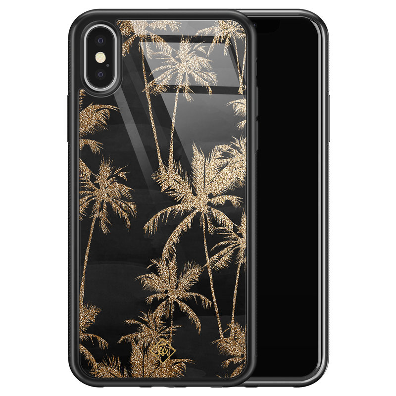 Casimoda iPhone X/XS glazen hardcase - Palmbomen